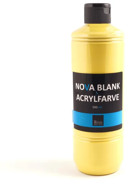 Nova akryylimaali kiiltävä 500 ml. Primäärinen keltainen