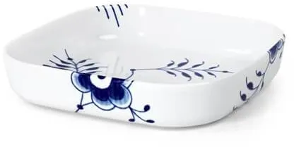 Royal Copenhagen Sininen Mega Ribbattu uuninkestävä neliönmuotoinen vuoka 25 x 25 cm